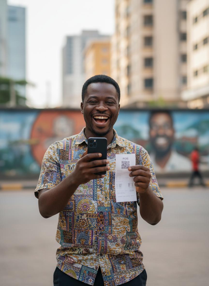 Voter Scanning QR Code on Receipt